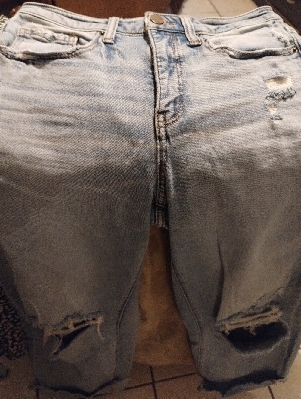 BKE 28x32 Distressed Style Slim Fit High Rise Wide Leg - Picture 9 of 16